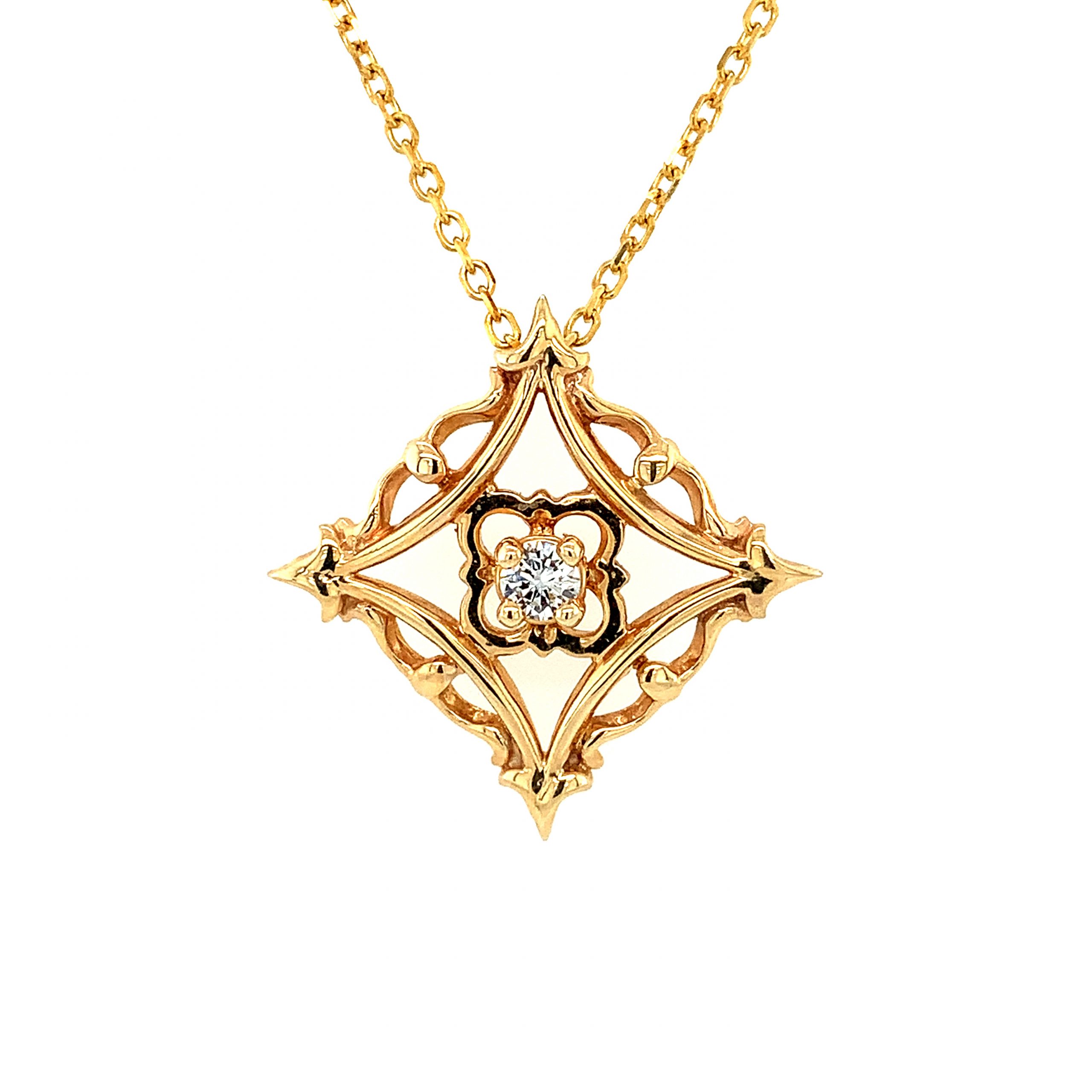 Color Blossom Pendant, Pink Gold, White Gold, Pink Opal And Diamonds -  Categories